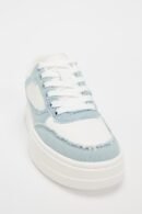 Zara Contrast Trainers Denim Blue