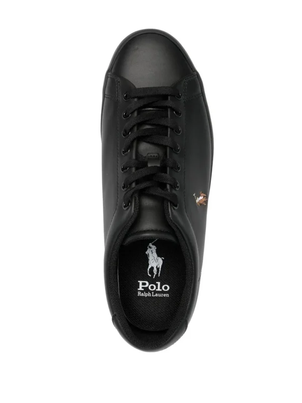 Polo Ralph Lauren Longwood Leather Sneaker Black - Image 4