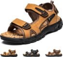 Natural Leather Waterproof Hiking Sandal Yellow