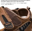 Natural Leather Waterproof Hiking Sandal Brown