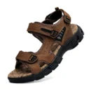 Natural Leather Waterproof Hiking Sandal Brown