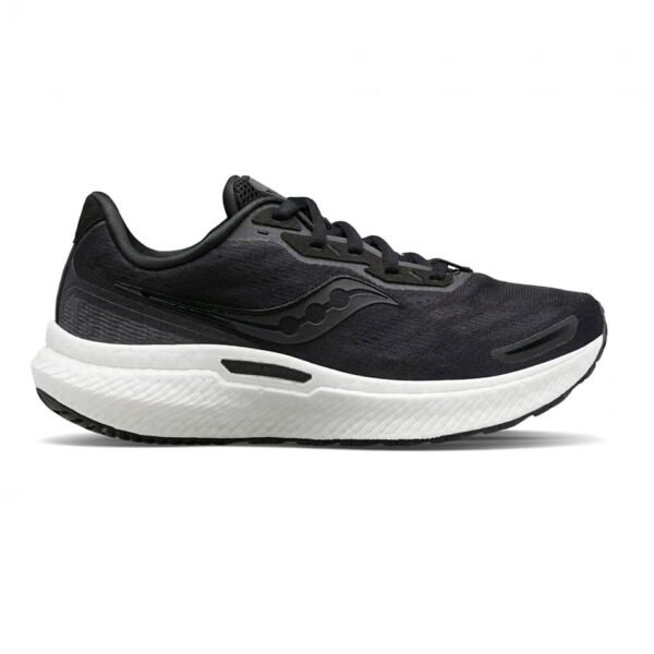 Saucony Men's Triumph 19 Running Shoe Half White Half Black - Image 5