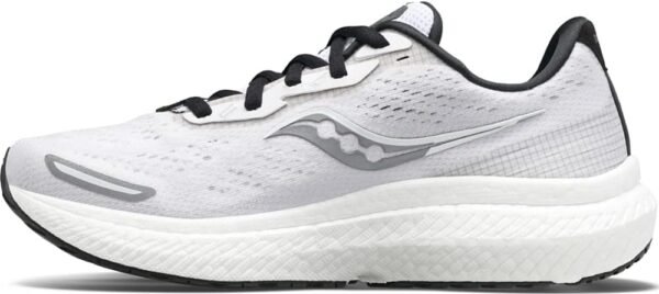 Saucony Men's Triumph 19 Running Shoe Half White Half Black - Image 6