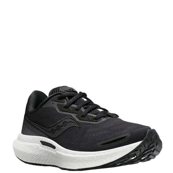 Saucony Men's Triumph 19 Running Shoe Half White Half Black - Image 3