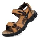 Natural Leather Waterproof Hiking Sandal Yellow