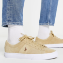 Polo Ralph Lauren Sayer Canvas suede Trainer Beige