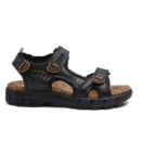 Natural Leather Waterproof Hiking Sandal Black