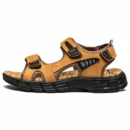 Natural Leather Waterproof Hiking Sandal Yellow