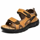 Natural Leather Waterproof Hiking Sandal Yellow